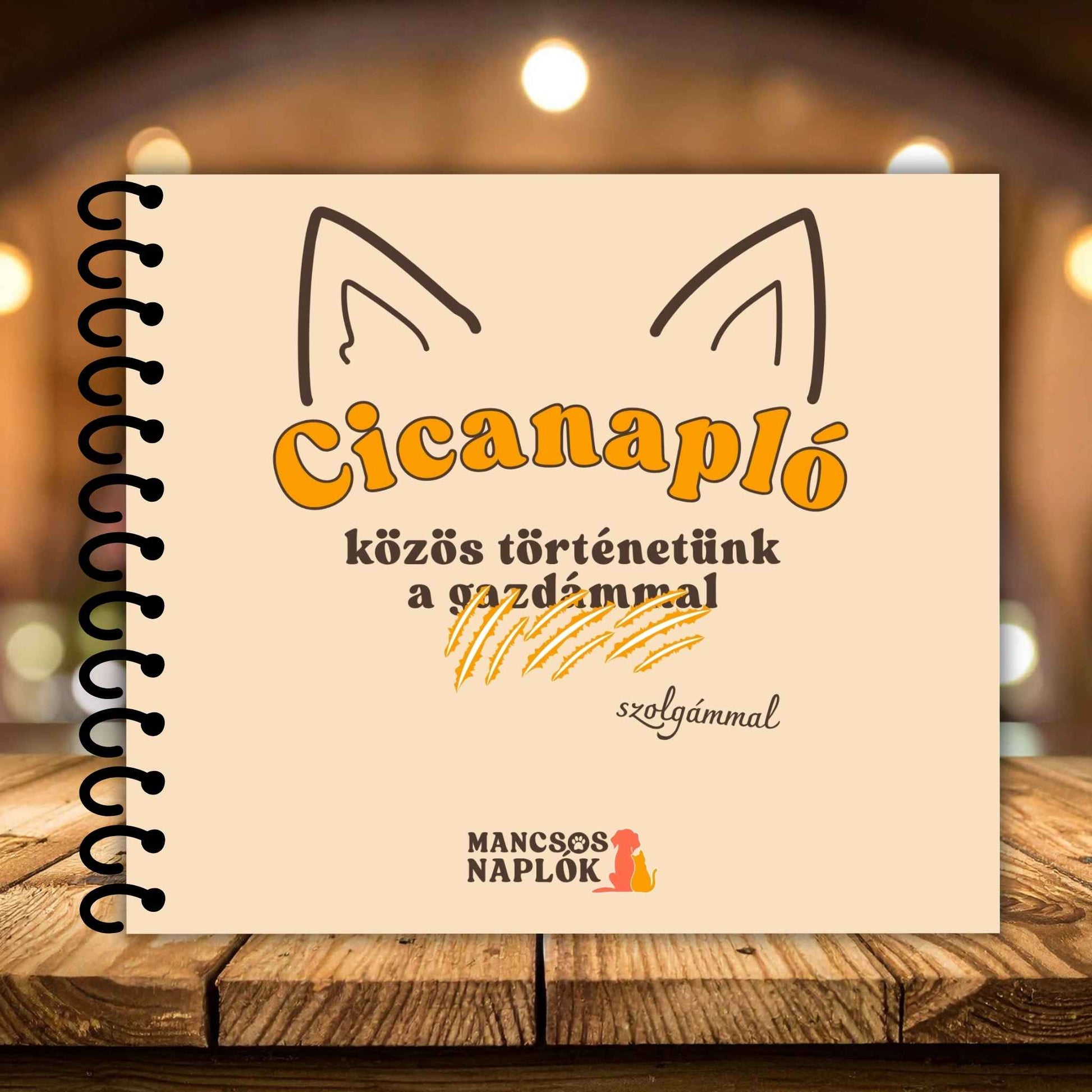 Cicanapló első borítója a Mancsos Naplók sorozatból.